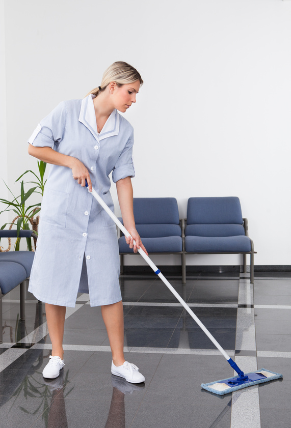 Maid Cleaning The Floor